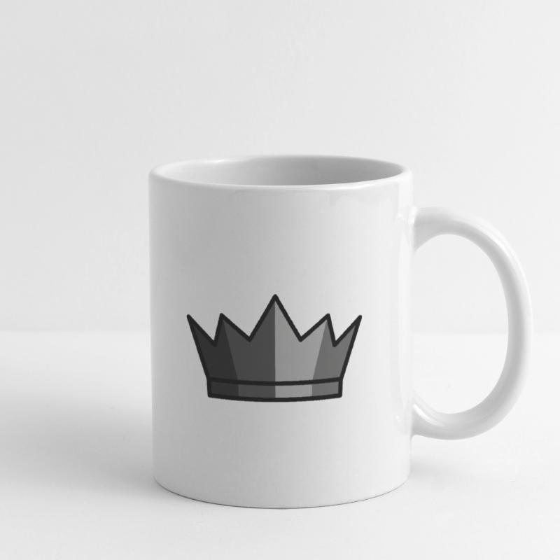Logo du Roi Noir Crown Gaming Mug blanc