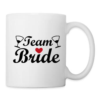 Équipe Mariée – Chemise de fête de jeune fille - Mug blanc - blanc - Droite