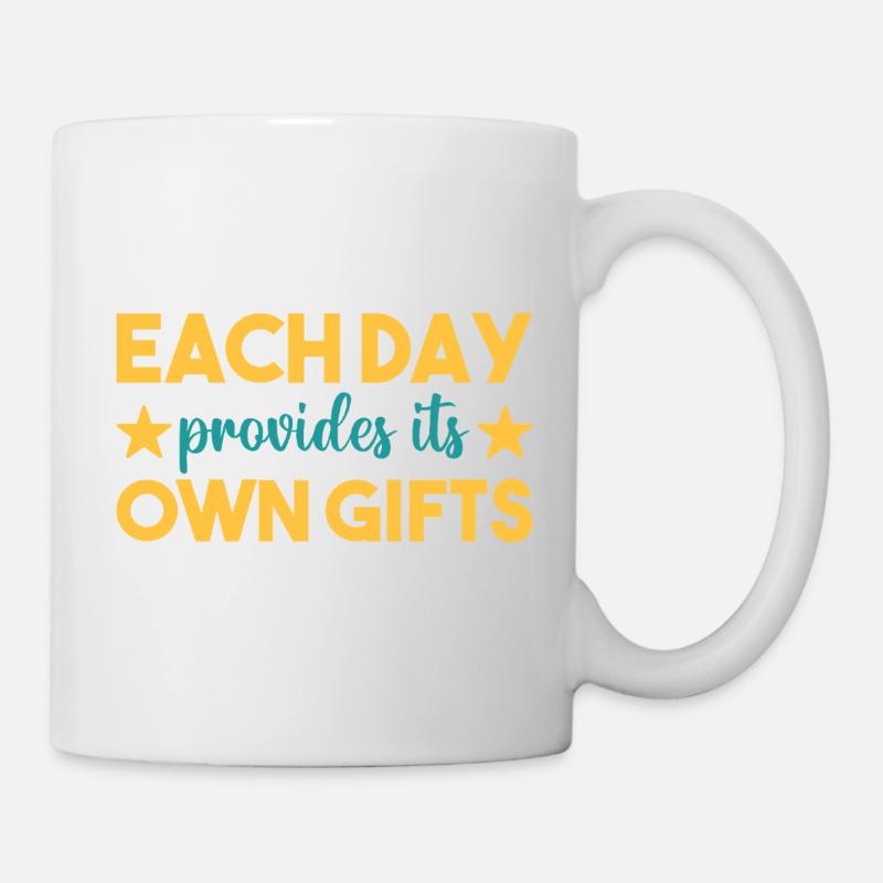 Each day a gift - Mug - white