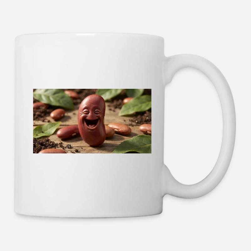 Kicherbohne Lachende Bohne - Tasse - Weiß