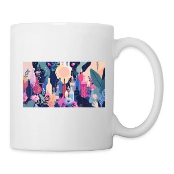 Flaschenwald Blütenmeer - Tasse - Weiß - Rechts