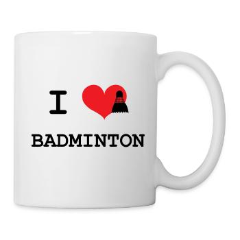 I love badminton - Mug - white - Right
