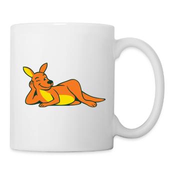Lounge Kangaroo Yellow-Orange Retro - Mug - white - Right