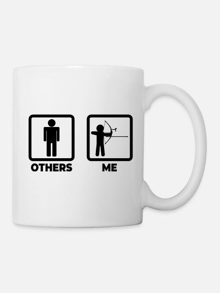 Lustiger Bogensportler - Tasse - Weiß