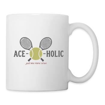 Tennis Ace-o-holic Fun T-Shirt, Mug, Cap - Mug - white - Right
