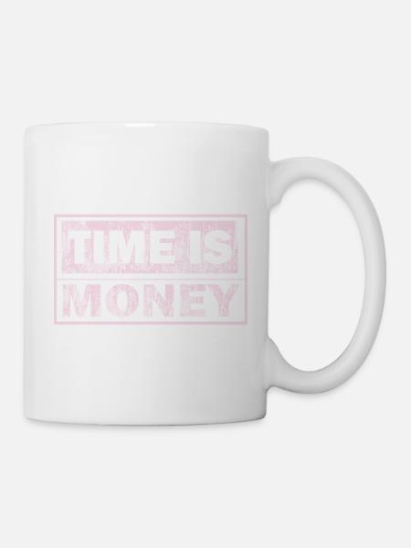 Zeit ist Geld-Grafiken - Tasse - Weiß