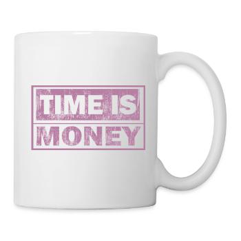 Le temps, c’est de l’argent – typographie audacieuse - Mug blanc - blanc - Droite