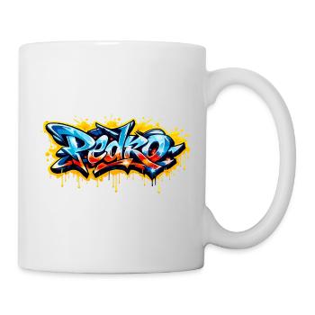 PEDRO-GRAFFITI-NAME FÜR PERFEKTES GESCHENK DRUCKBAR - Tasse - Weiß - Rechts