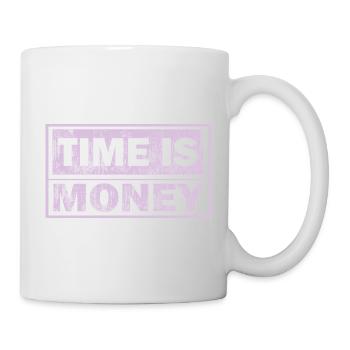 Zeit ist Geld Neon-Panel - Tasse - Weiß - Rechts