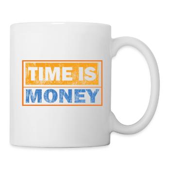 Time Is Money: Contrast Typography - Mug - white - Right