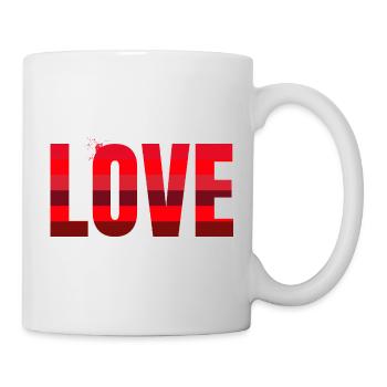 Love in Red Stripe Design - Mug - white - Right