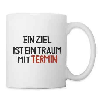 A goal is a dream with a deadline - Mug - white - Right