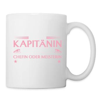 Kapitänin Chefin oder Meisterin - Seglerin - Tasse - Weiß - Rechts
