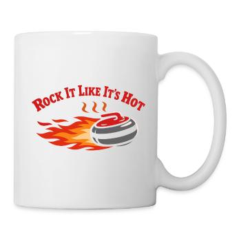 Curling Funny Sweep Hard Broom Cardio - Mug - white - Right