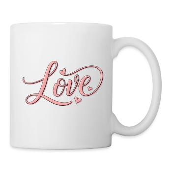 Lettres d’amour – design d’amour élégant - Mug blanc - blanc - Droite