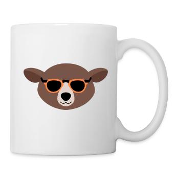 Mole with orange sunglasses - Mug - white - Right
