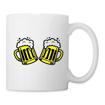 Bier Bierkrug Prost Comic - Tasse - Weiß - Rechts