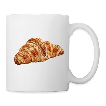 Croissant in embroidered look (printed) - Mug - white - Right