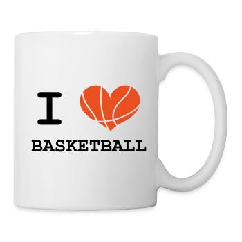 Ich liebe Basketball - Tasse - Weiß - Rechts