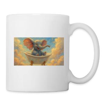 Elephant bath in the sky - Mug - white - Right