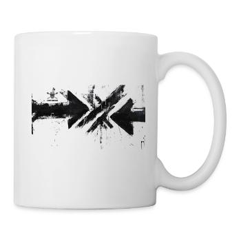 Flèches Grunge en Noir - Mug blanc - blanc - Droite