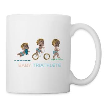 Petit Triathlète en Plein Air - Mug blanc - blanc - Droite