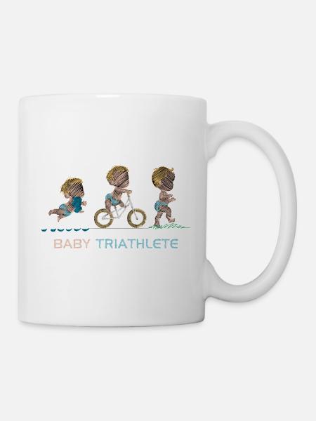 Kleiner Outdoor-Triathlet - Tasse - Weiß