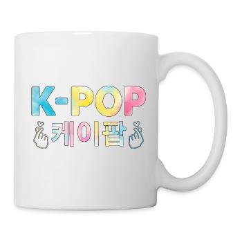 K Pop Korean Hangul Finger Heart - Mug - white - Right