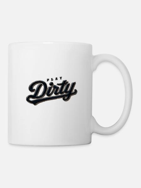 Play Dirty Retro - Tasse - Weiß