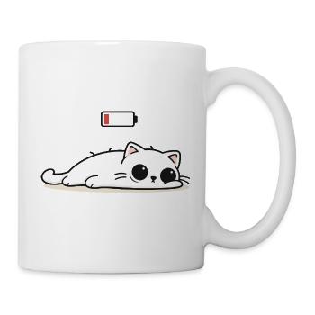 Cat Social Battery Low – No Power Mode - Mug - white - Right