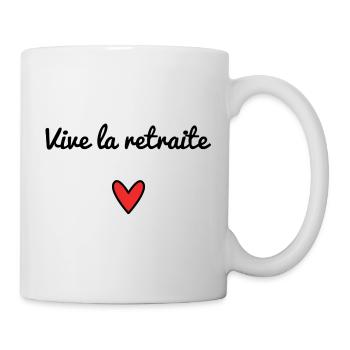 VIVE LA RETRAITE. RETRAITEE. COEUR. BONNE RETRAITE - Mug blanc - blanc - Droite
