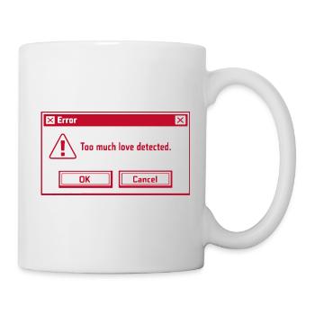 Trop d’amour détecté - Saint-Valentin - Nerd - Mug blanc - blanc - Droite