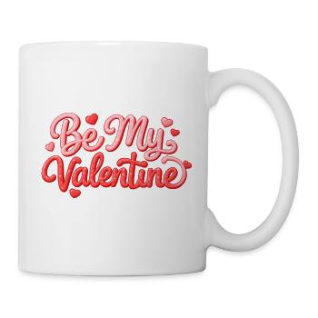 Be my Valentine Lettering Heart Motif - Mug - white - Right
