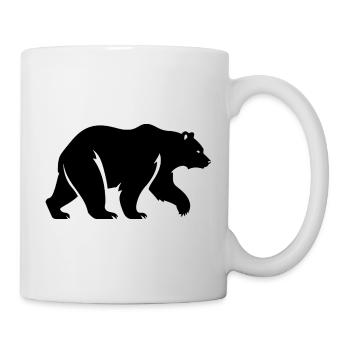 Bear in silhouette, minimalism and serenity - Mug - white - Right