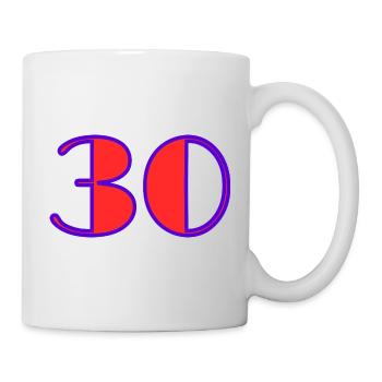 30. 30 YEARS. 30th ANNIVERSARY. 30 YEARS ANNIVERSARY. - Mug - white - Right