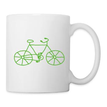 Fahrrad Skizze - Tasse - Weiß - Rechts