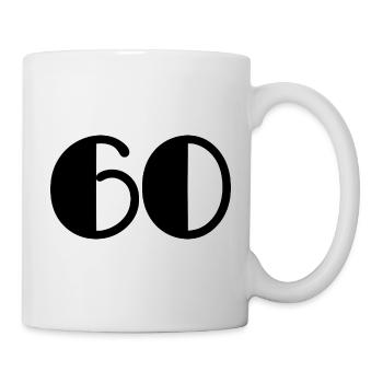 60. 60 ANS. 60e ANNIVERSAIRE. ANNIVERSAIRE 60 ANS. - Mug blanc - blanc - Droite