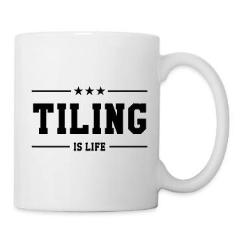 Tiling is life - Mug - white - Right