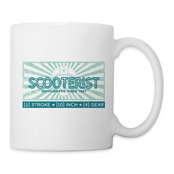 Scooterist Enthusiast Vintage Rays - Tasse - Weiß - Rechts