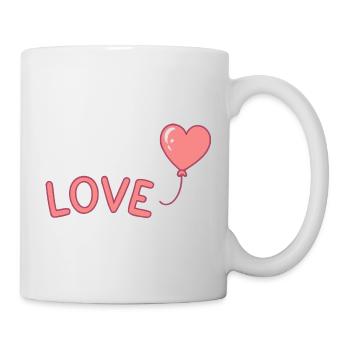 Pastel Love Balloon Illustration - Mug - white - Right