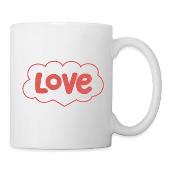 Amour en Nuage Rosé - Mug blanc - blanc - Droite