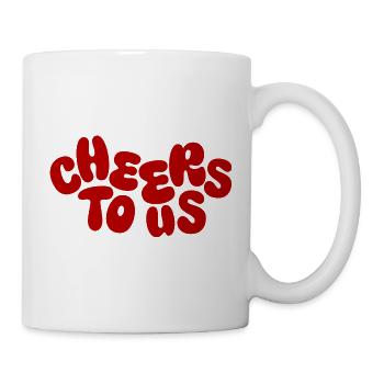 Cheers to Us – Colorful Bubble Font - Mug - white - Right