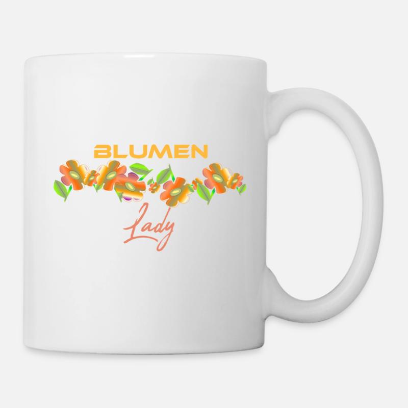 Blumenlady - Tasse - Weiß