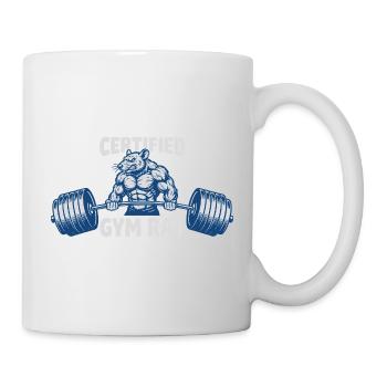 Muscular Gym Rat – Grafik für Fitness Fans - Tasse - Weiß - Rechts