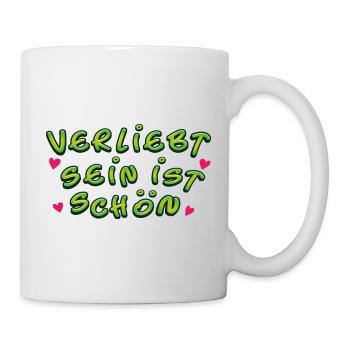 Verliebt sein ist schön - Tasse - Weiß - Rechts