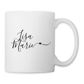 Lisa-Marie Nom de famille Prénom Décoratif - Mug blanc - blanc - Droite