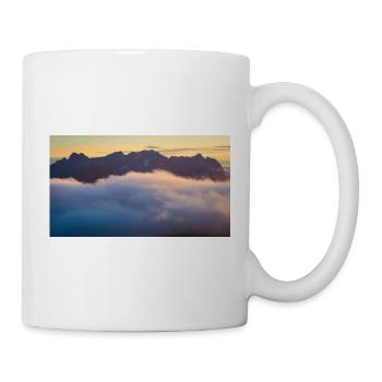 Kaiser Mountains above a sea of fog - Mug - white - Right