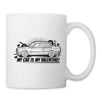 Ma voiture est mon amour de la Saint-Valentin - Mug blanc - blanc - Droite