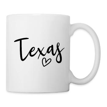 Texas Heart Women's Love Texas - Tasse - Weiß - Rechts