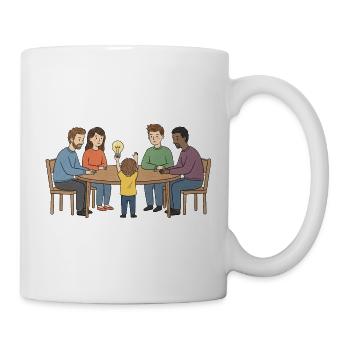 Idée collective autour d'une table - Mug blanc - blanc - Droite
